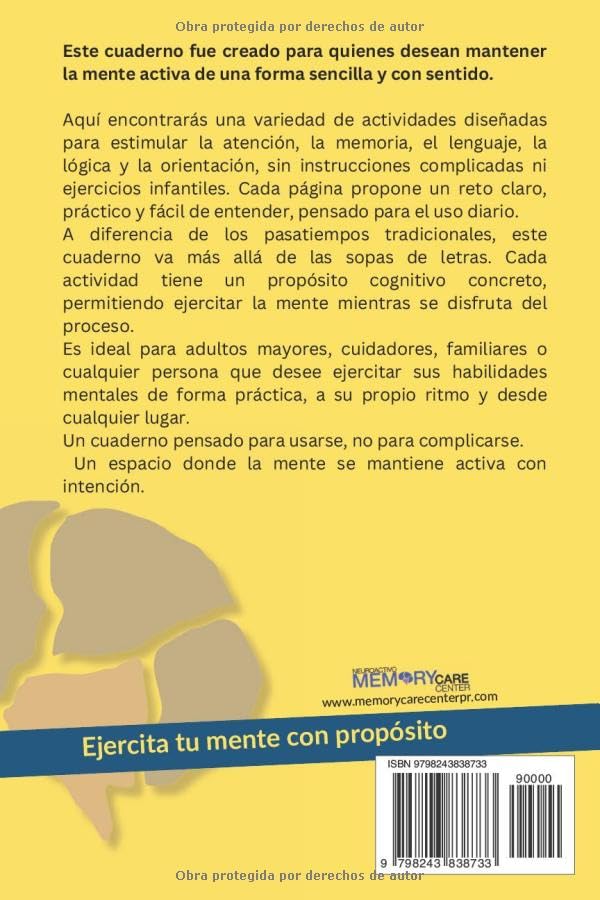 Juegos para activar la mente: Mini Cuaderno de Actividades Cognitivas