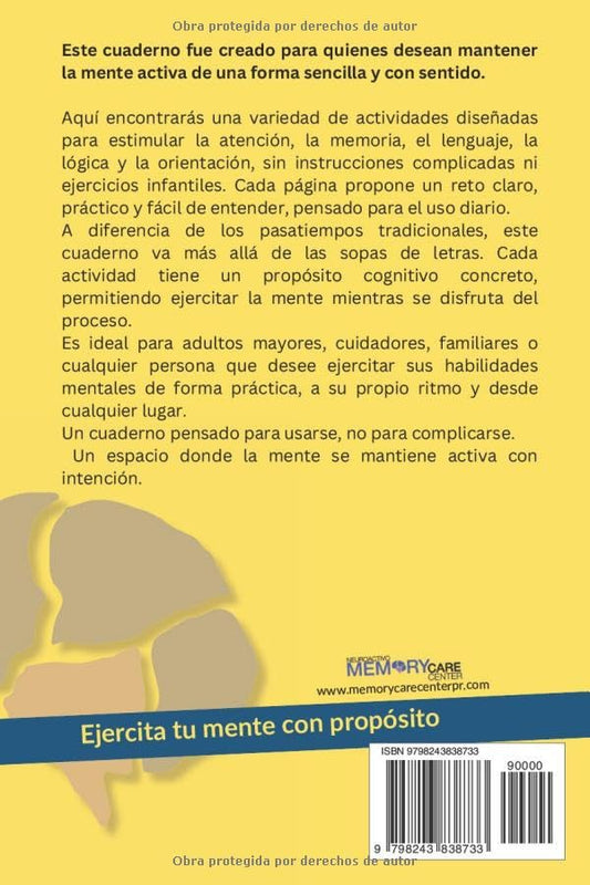 Juegos para activar la mente: Mini Cuaderno de Actividades Cognitivas