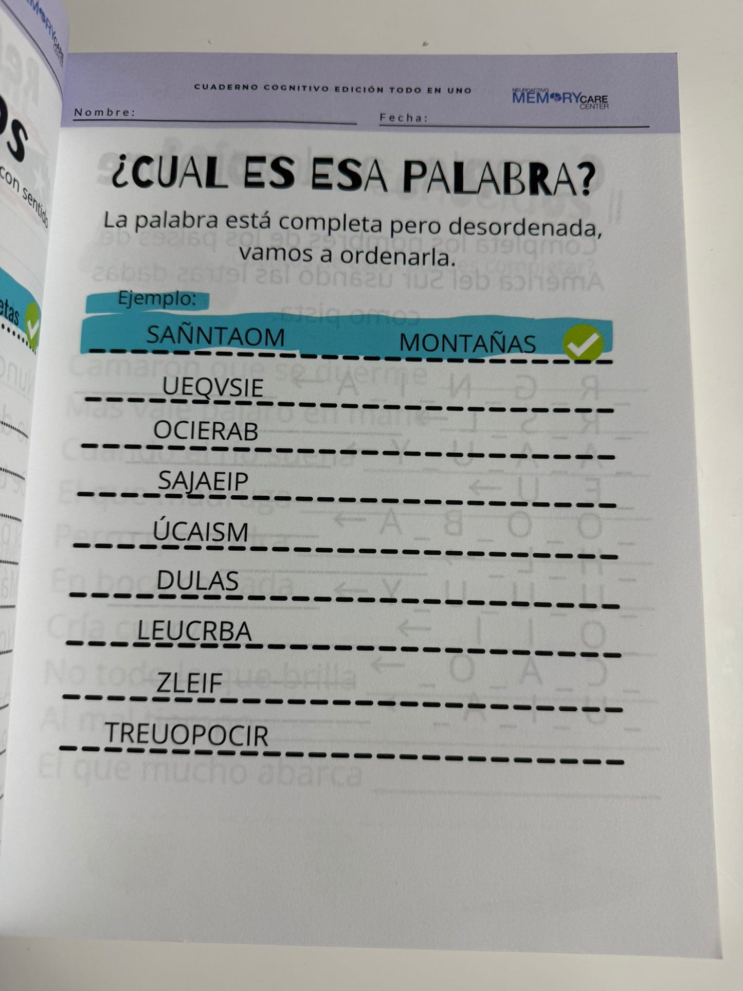 Cuaderno Cognitivo: Edición Todo en Uno